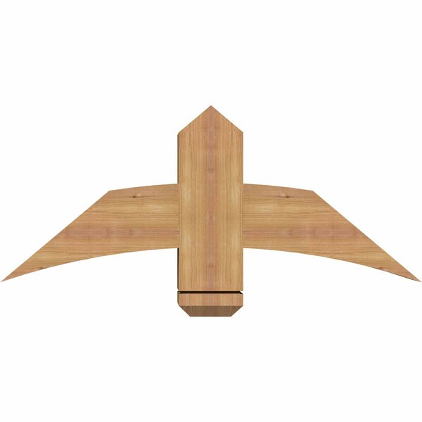 Ekena Millwork Bellingham Timber Gable Bracket, Western Red Cedar, 36"W x 15"H x 5 1/2"D x 5 1/2"F, 10/12 Pitch GBW036X15X0606BEL00SWR - main
